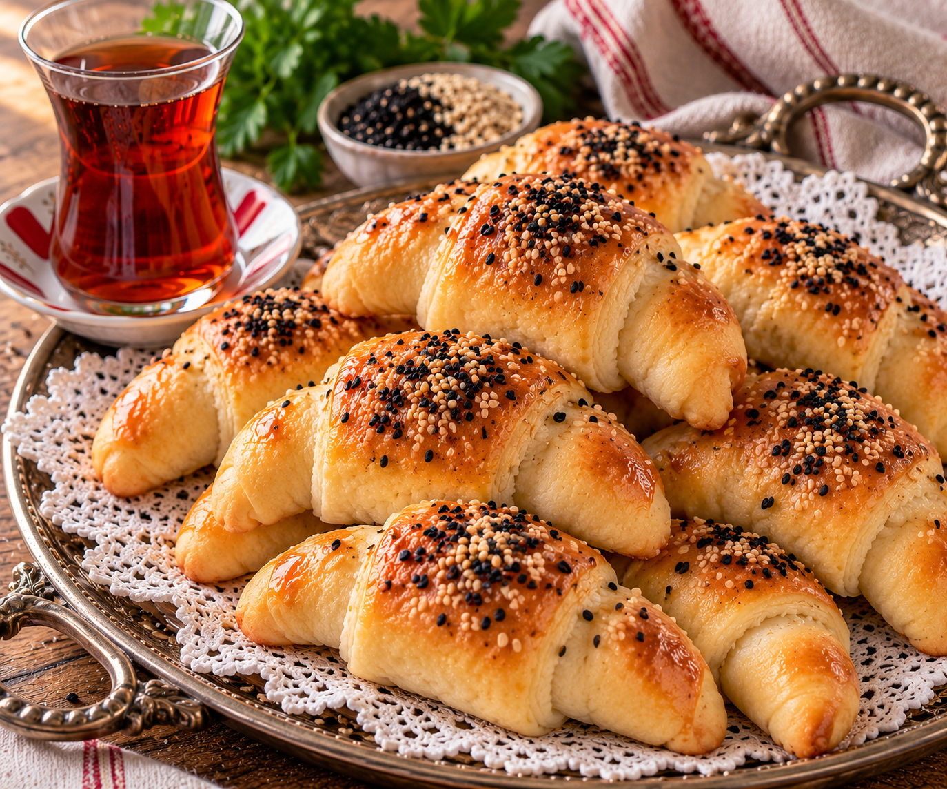 Herzhafte leckere Feta-Hörnchen nach türkischer Art